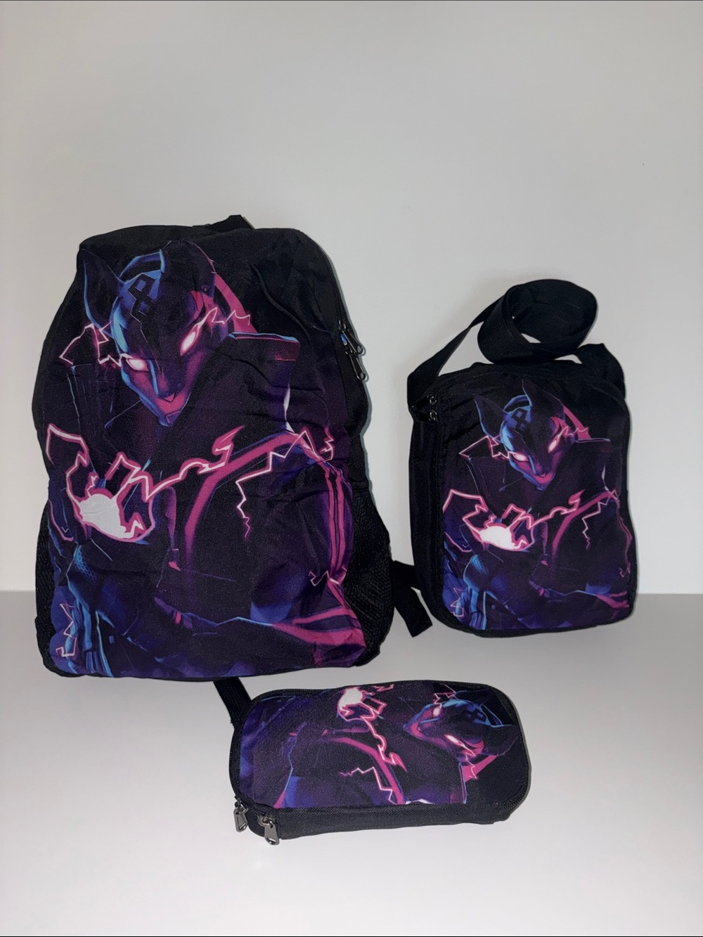 Fortnite Kids Black & Multi Backpack Set